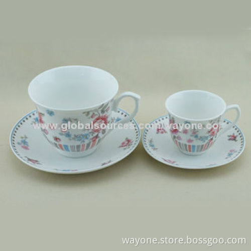 5pcs Coffee Pot with Blue Rose, 1,000ml Capacity New Design, Suitable for Promotion and Home